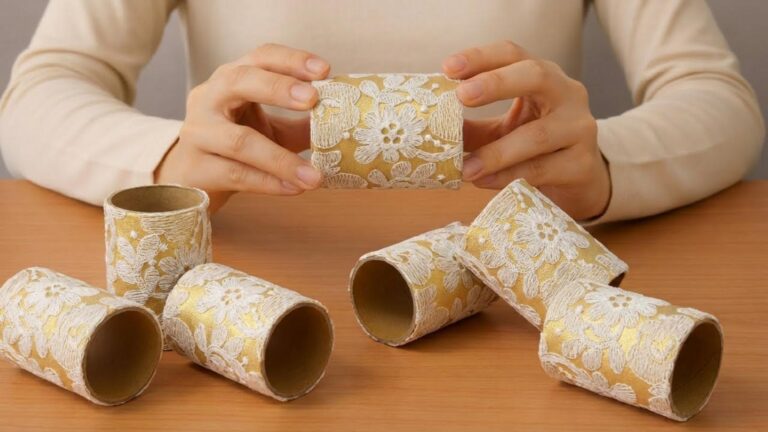 Questo semplice gesto trasforma i rotoli di cartone in decorazioni bellissime…
