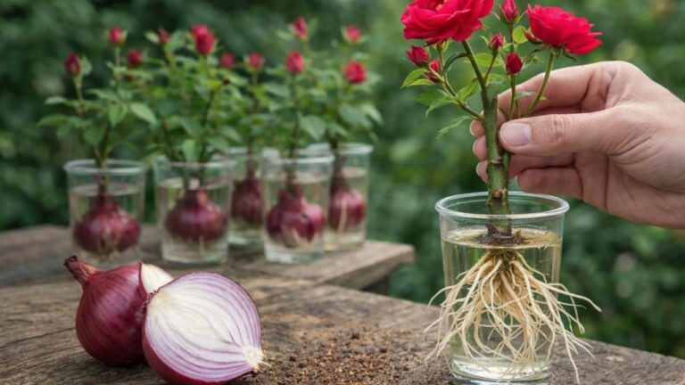 Scopri il trucco delle cipolle: 5 passi per radici più forti nelle talee di rosa!