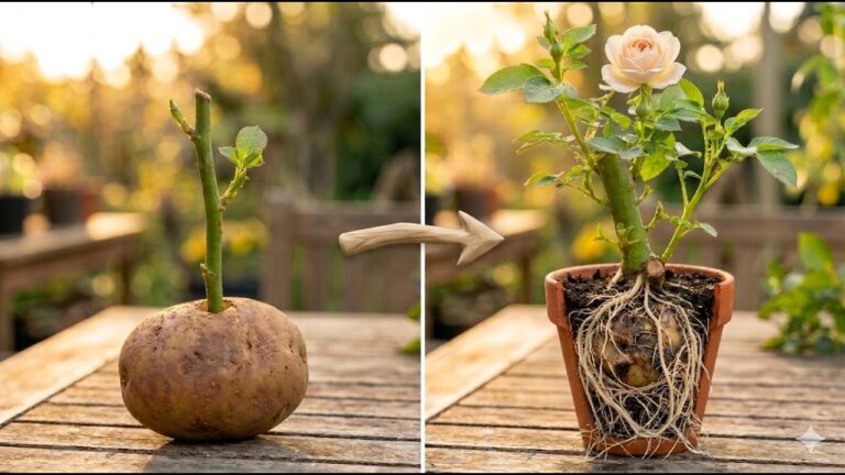 Radica i tuoi 7 tagli di rosa in patate e osserva la magia! 🌹✨