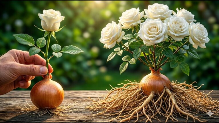 Scopri il trucco delle 3 cipolle per far fiorire una talea di rosa!🌹