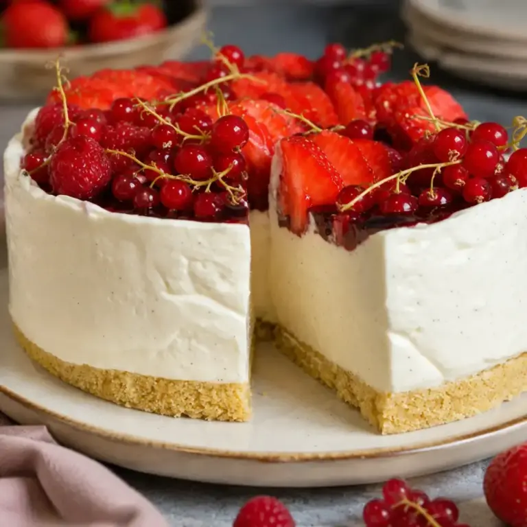 Cheesecake senza cottura alla vaniglia e frutti di bosco: scopri la freschezza!