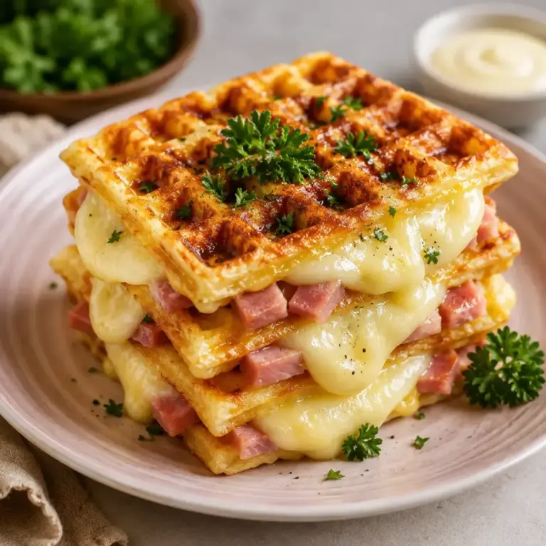 Waffle Salati Ripieni di Prosciutto e Formaggio Filante: Il Segreto per Gusto e Croccantezza