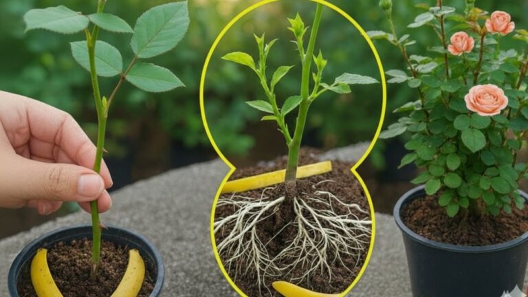 Scopri 5 segreti per far radicare le talee di rosa con la buccia di banana!
