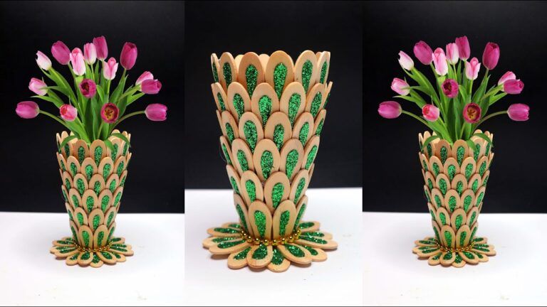 10 idee creative per vasi di fiori con bastoncini di gelato