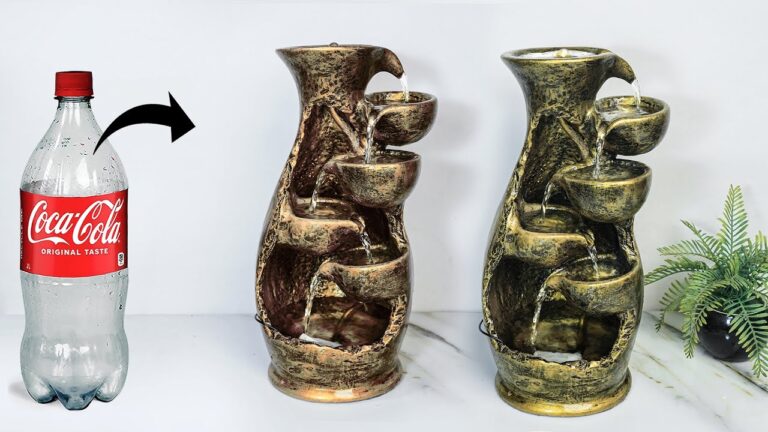 Crea una cascata in cemento con 5 bottiglie di plastica riciclate!