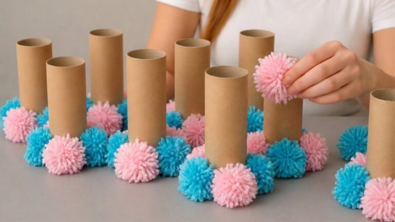 Crea 20 bambole adorabili con rotoli di carta e lana da vendere subito!