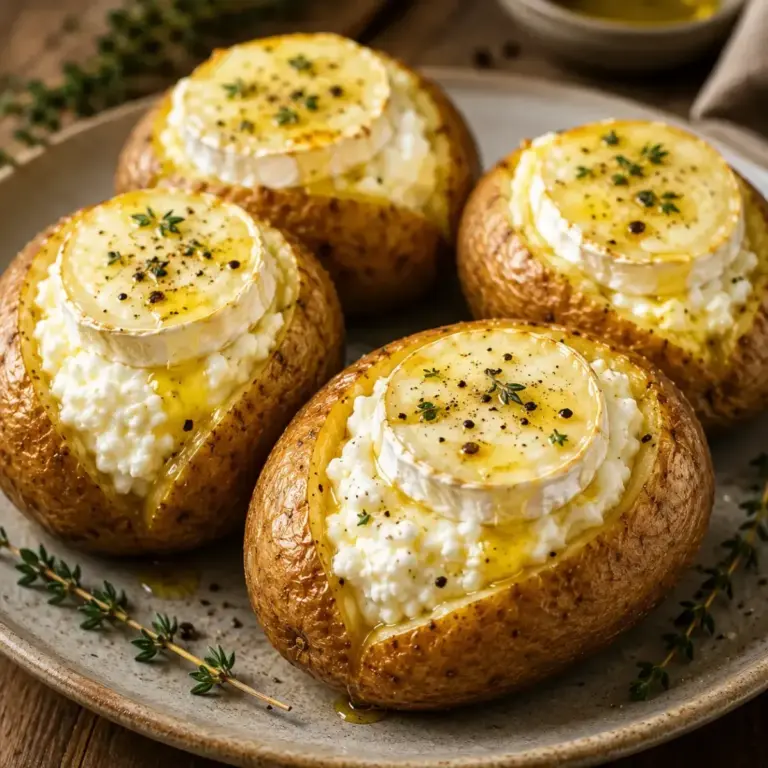 Patate Ripiene di Caprino e Formaggio Filante